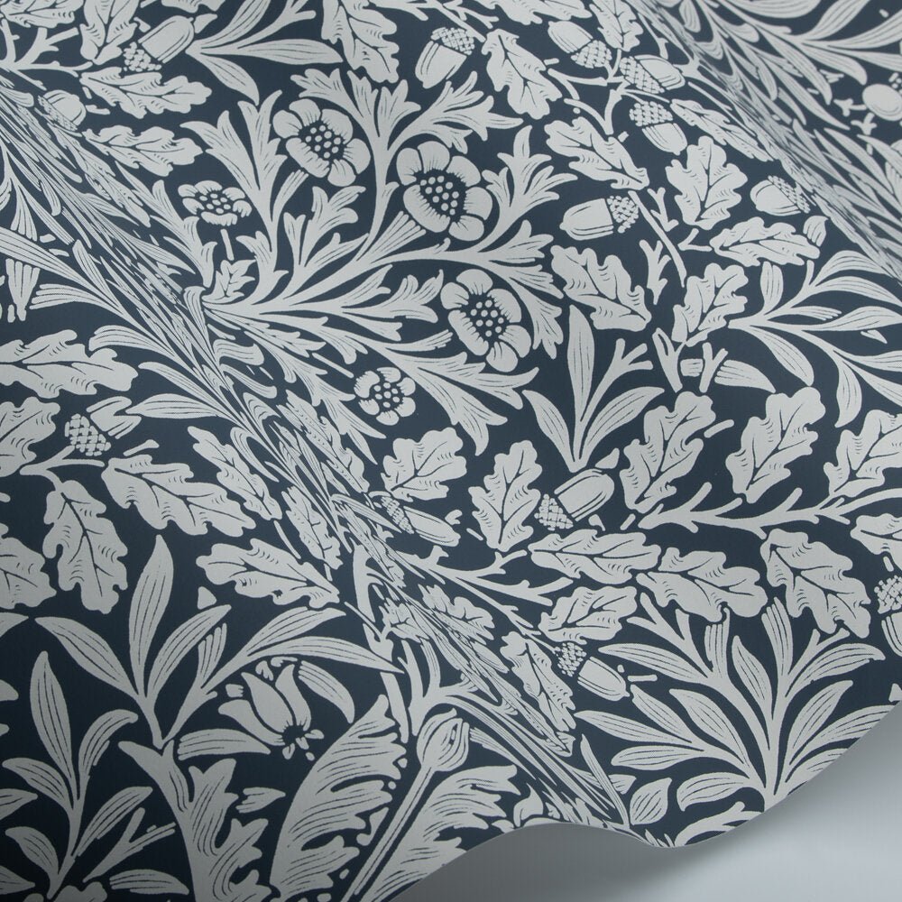 Pure Acorn Wallpaper - Indigo - 217401 - Morris Wallpaper WD - Premier Wallcovering