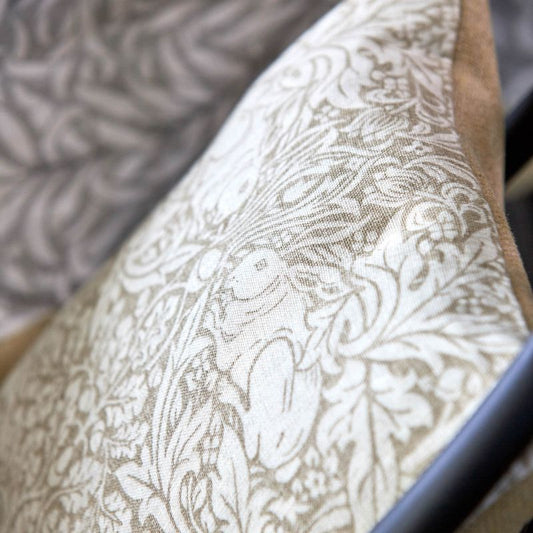 Pure Brer Rabbit Print Fabric - Flax - Morris & Co - 226477 - Premier Wallcovering