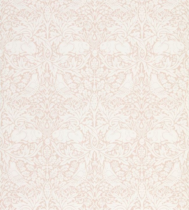 Pure Brer Rabbit Wallpaper - Faded Sea Pink - 216533 - Morris & Co - Premier Wallcovering
