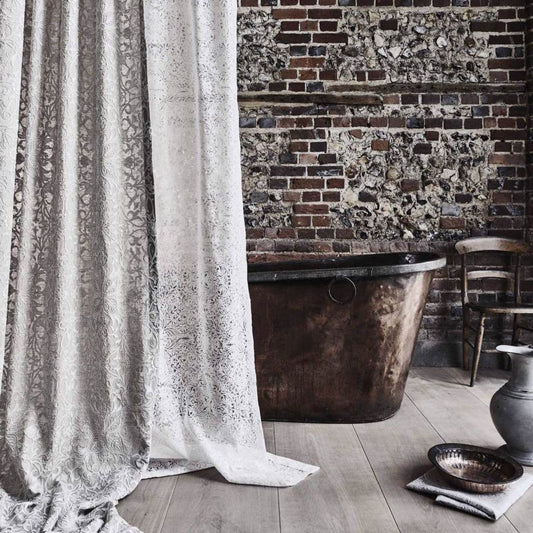 Pure Ceiling Embroidery Fabric - Flax - Morris & Co - 236068 - Premier Wallcovering