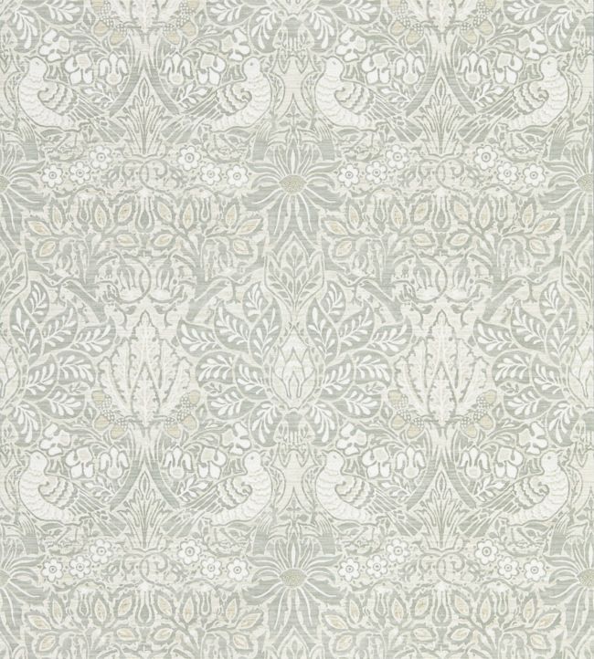 Pure Dove & Rose Wallpaper - Grey Blue - 216522 - Morris & Co - Premier Wallcovering