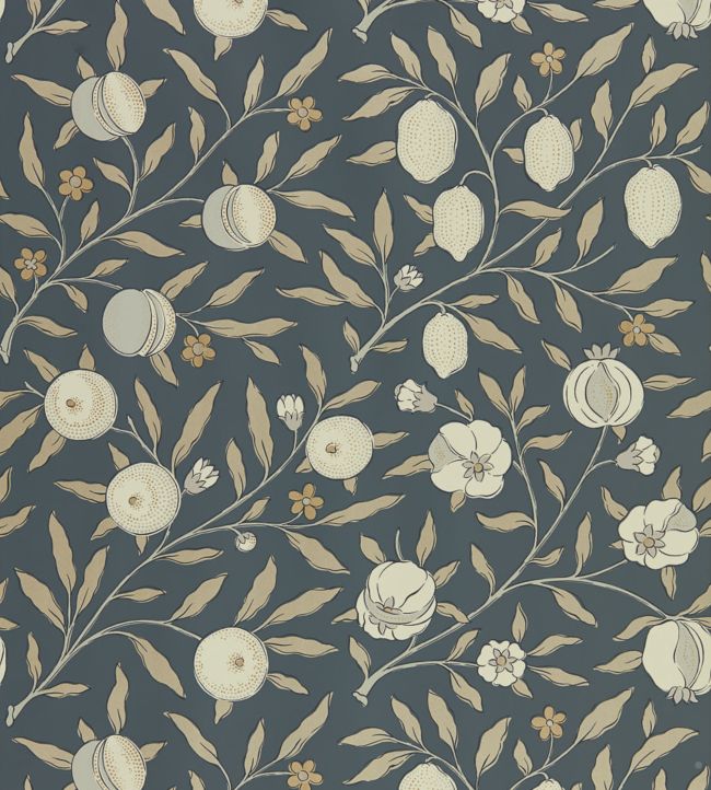 Pure Fruit Wallpaper - Black Ink - 216543 - Morris & Co - Premier Wallcovering
