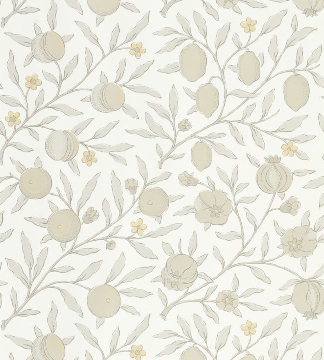 Pure Fruit Wallpaper - Horned Poppy / Grey - 216542 - Morris & Co - Premier Wallcovering