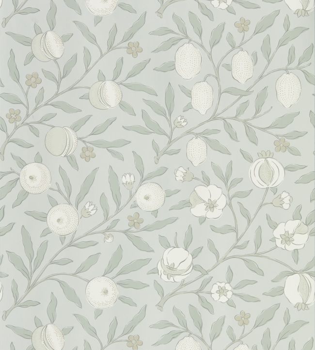 Pure Fruit Wallpaper - Grey Blue - 216540 - Morris & Co - Premier Wallcovering