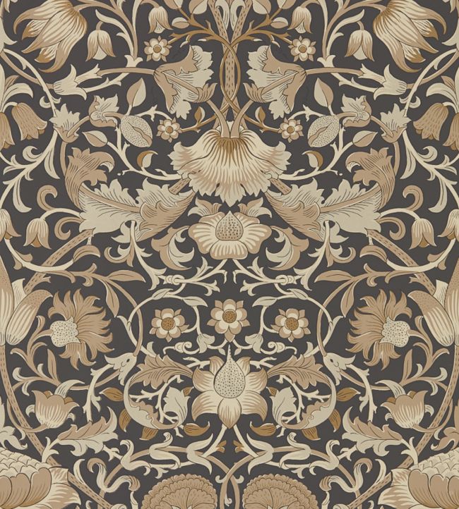 Pure Lodden Wallpaper - Charcoal/Gold - 216027 - Morris & Co - Premier Wallcovering