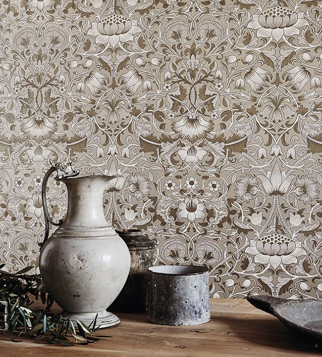 Pure Lodden Wallpaper - Gilver/Gold - 216029 - Morris & Co - Premier Wallcovering