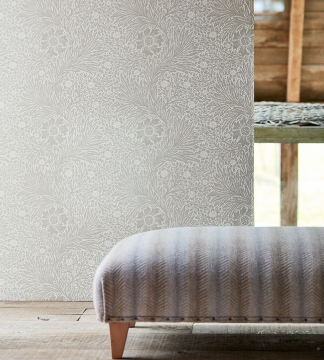 Pure Marigold Wallpaper - Soft Gilver - 216537 - Morris & Co - Premier Wallcovering