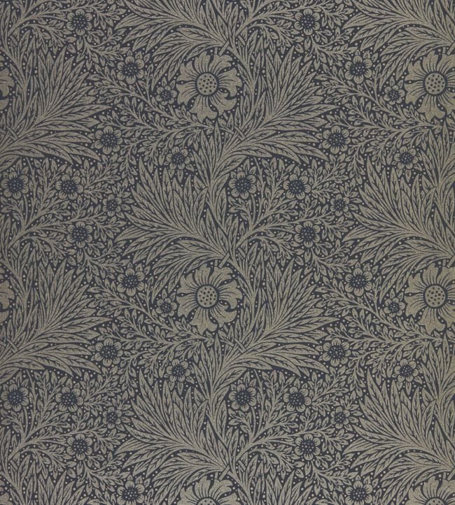 Pure Marigold Wallpaper - Black Ink - 216535 - Morris & Co - Premier Wallcovering