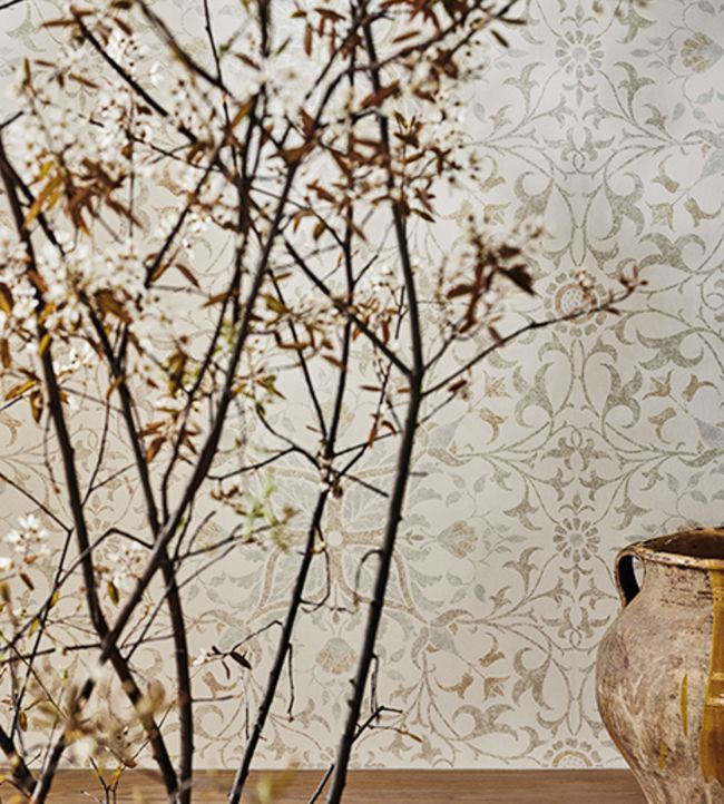Pure Net Ceiling Wallpaper - Cream/Eggshell - 216038 - Morris & Co - Premier Wallcovering
