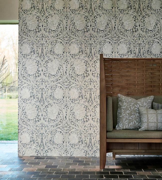 Pure Pimpernel Wallpaper - Black Ink - 216539 - Morris & Co - Premier Wallcovering
