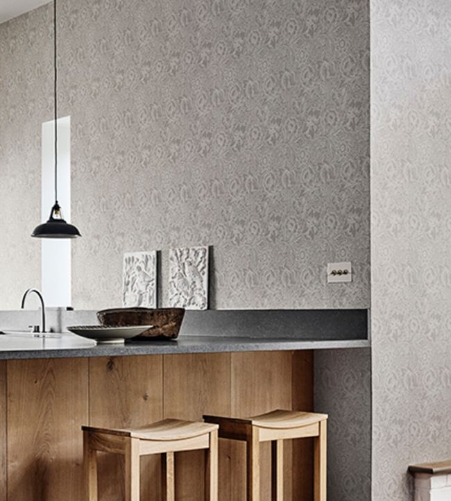 Pure Poppy Wallpaper - Dove/Chalk - 216032 - Morris & Co - Premier Wallcovering