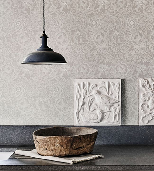 Pure Poppy Wallpaper - Dove/Chalk - 216032 - Morris & Co - Premier Wallcovering