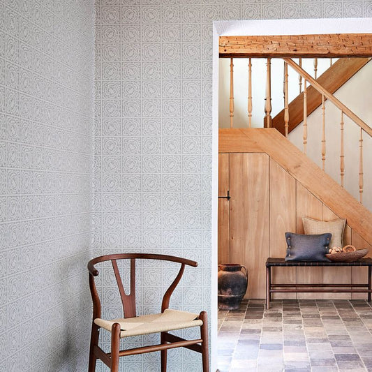 Pure Scroll Wallpaper - Lightish Grey - 216544 - Morris & Co - Premier Wallcovering