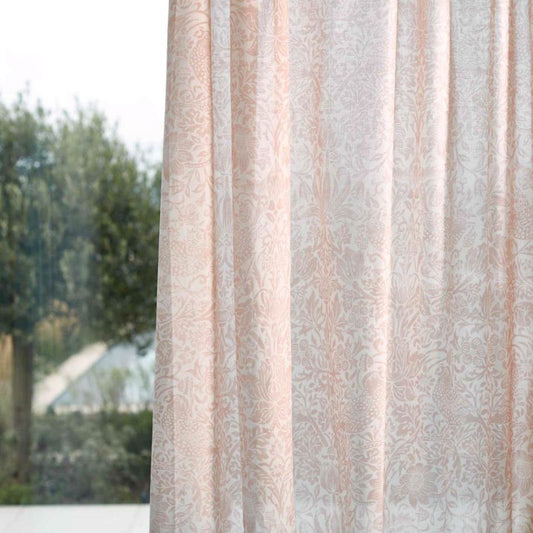Pure Strawberry Thief Sheer Wide Width Fabric - Linen - Morris & Co - 227298 - Premier Wallcovering