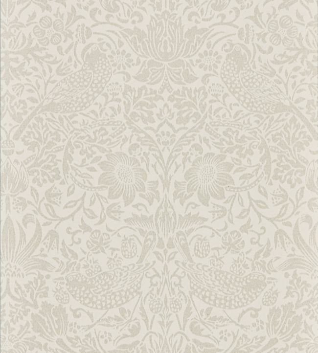 Pure Strawberry Thief Wallpaper - Ecru/Cream - 216020 - Morris & Co - Premier Wallcovering
