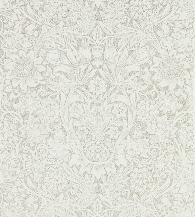 Pure Sunflower Wallpaper - Chalk/Silver - 216049 - Morris & Co - Premier Wallcovering
