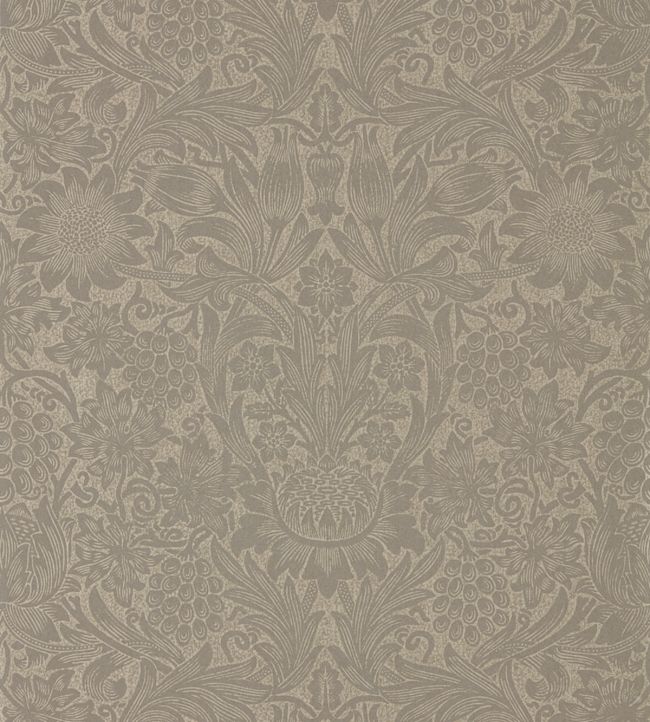 Pure Sunflower Wallpaper - Mole/Gold - 216045 - Morris & Co - Premier Wallcovering