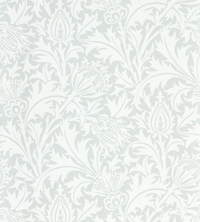 Pure Thistle Wallpaper - Grey Blue - 216550 - Morris & Co - Premier Wallcovering