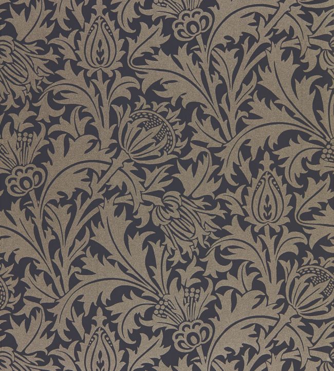 Pure Thistle Wallpaper - Black Ink - 216549 - Morris & Co - Premier Wallcovering