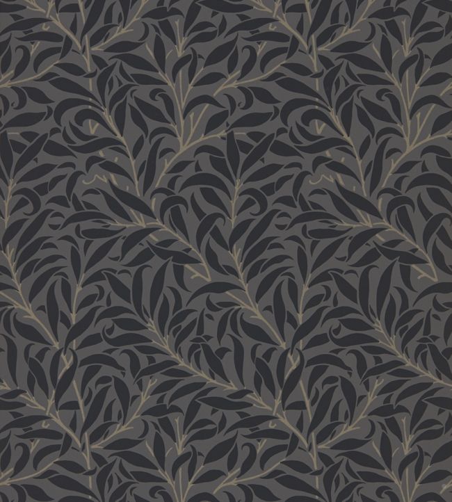 Pure Willow Bough Wallpaper - Charcoal/Black - 216026 - Morris & Co - Premier Wallcovering