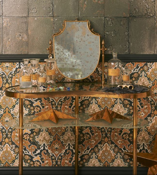 Pushkin Wallpaper - Coral & Rouge on Soot - 108/8039 - Cole & Son - Premier Wallcovering