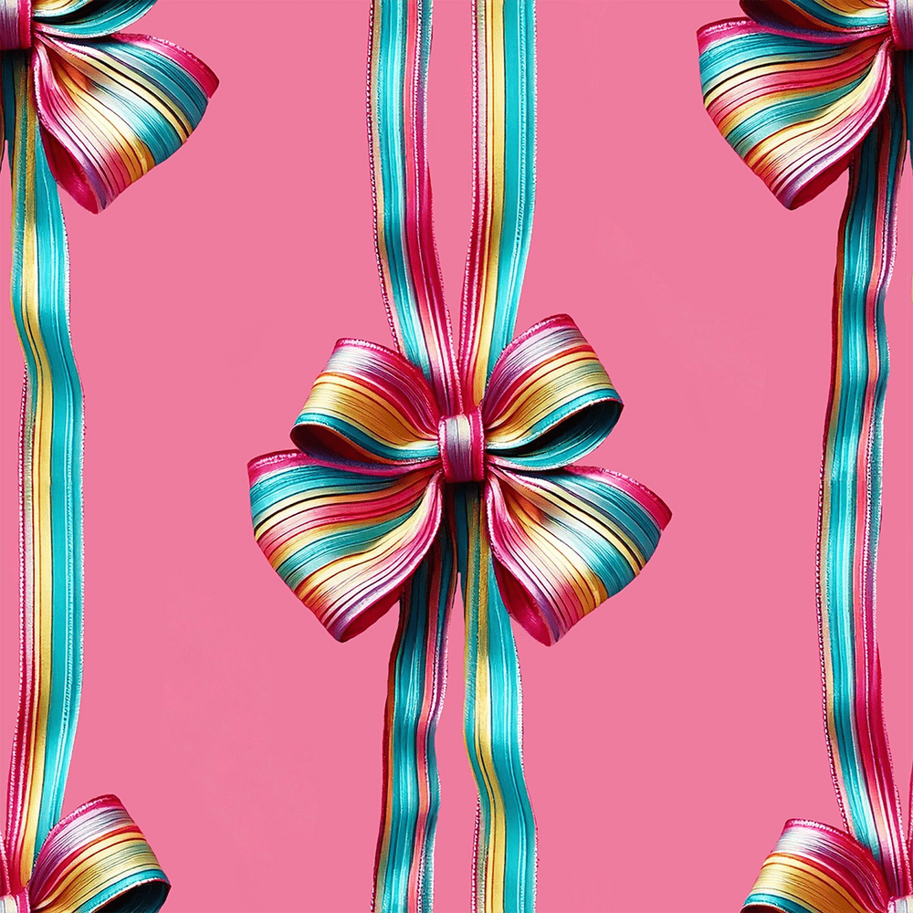 Put a Bow on it Wallpaper - Candy Pink - Lust Home - LH900600 - Premier Wallcovering