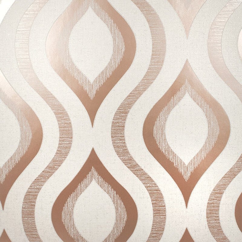 Quartz Geo Glitter Wallpaper - Rose Gold - Fine Décor - FD42206 - Premier Wallcovering