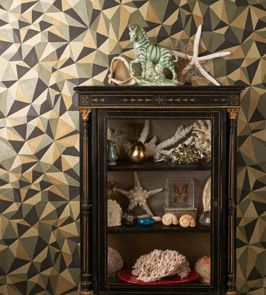 Quartz Wallpaper - Metallic Silver & Graphite - 107/8037 - Cole & Son - Premier Wallcovering