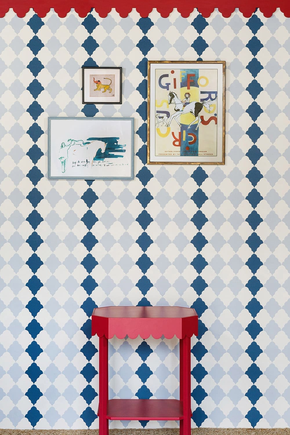 Quilted Harlequin Wallpaper - Two Blues - BG2800102 - Barneby Gates - Premier Wallcovering