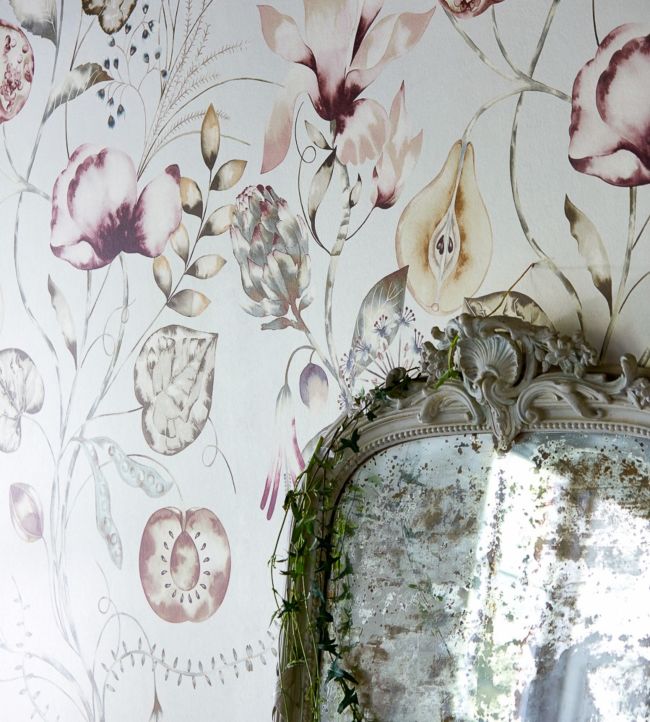 Quintessence Wallpaper - Ochre / Olive / Heather - HSTO111488 - Harlequin - Premier Wallcovering
