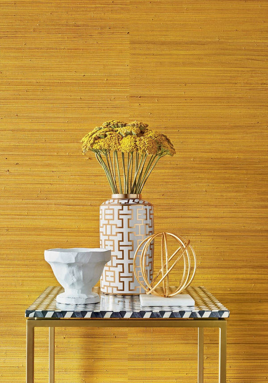 Raffia Palm Wallpaper - Plum - Thibaut - T24064 - Premier Wallcovering