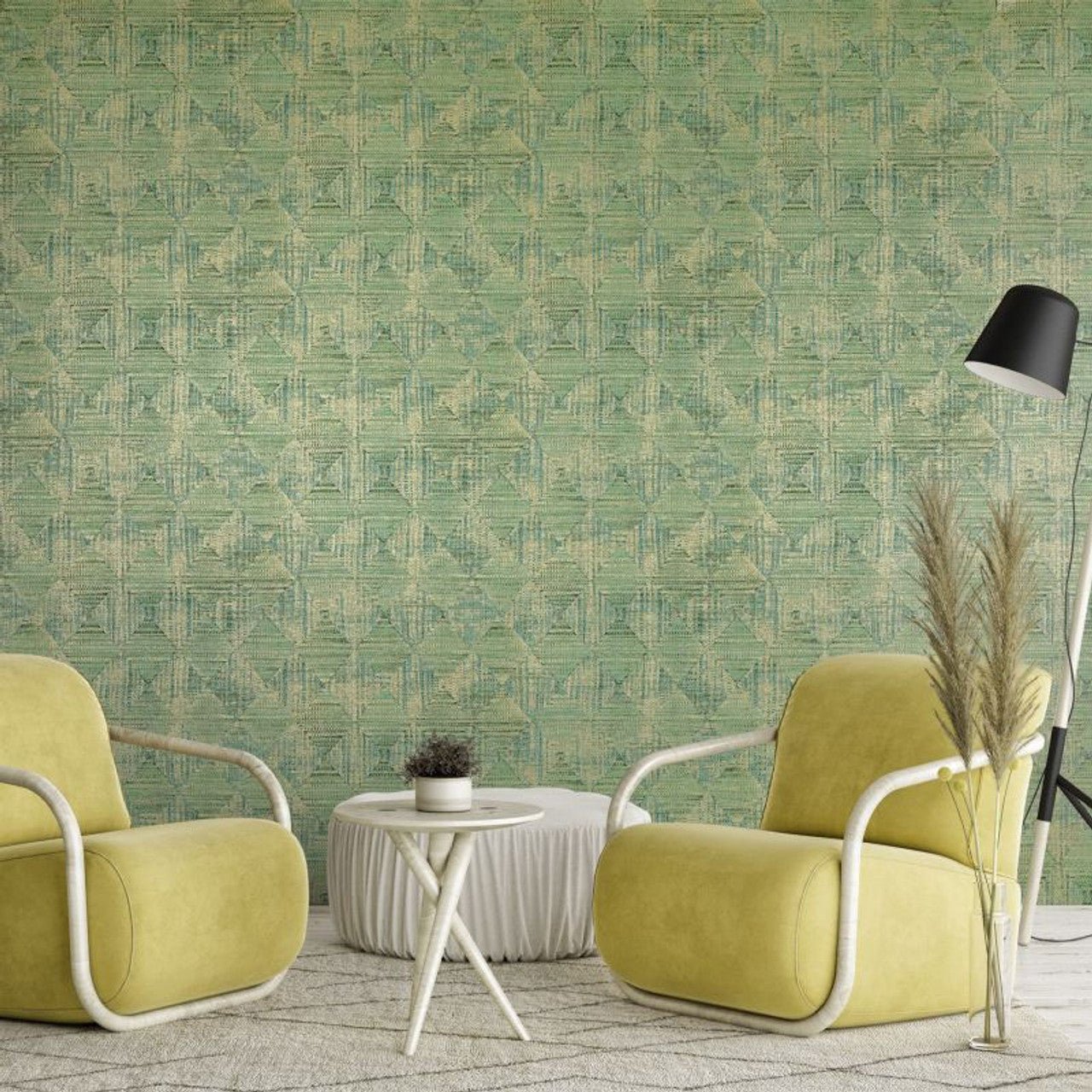 Raffia Pepper Wallpaper - Spirulina - Hohenberger - 65348 - Premier Wallcovering