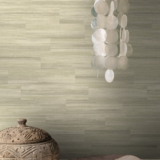 Raffia Plain Metallic Wallpaper - Natural - Grandeco - EE1104 - Premier Wallcovering