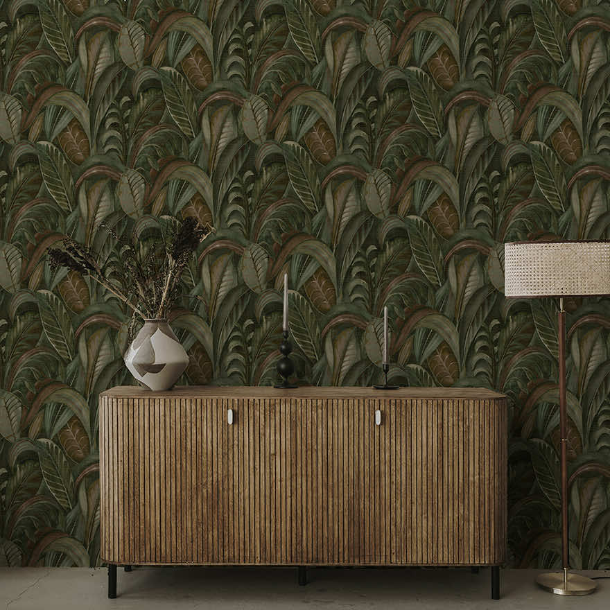 Raffia Wallpaper - Emerald Green - Holden Décor - 65940 - Premier Wallcovering
