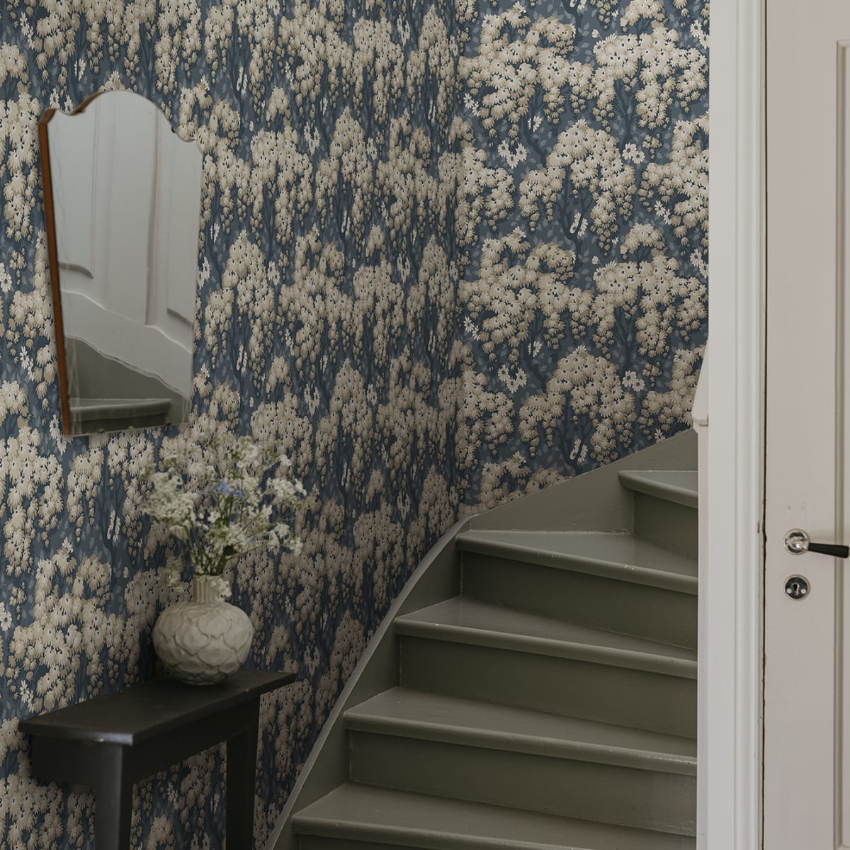 Ragnvi Wallpaper - Midnight Blue - Sandberg - S10566 - Premier Wallcovering