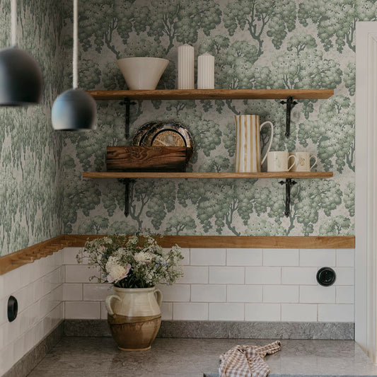 Ragnvi Wallpaper - Green - Sandberg - S10564 - Premier Wallcovering