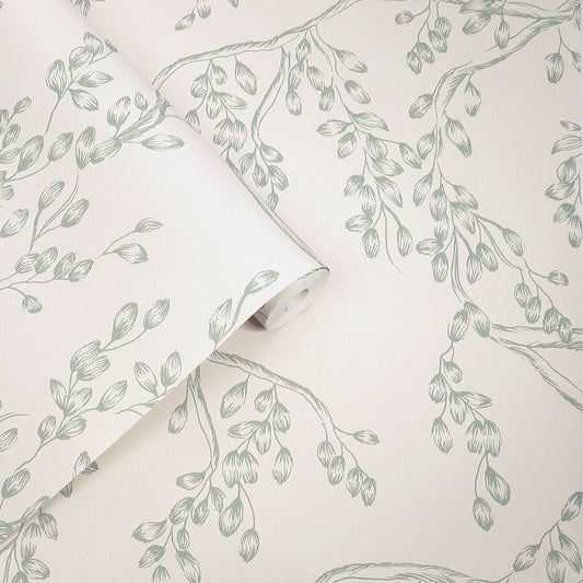 Rainham Willow Wallpaper - Sage - Laura Ashley - 140333 - Premier Wallcovering