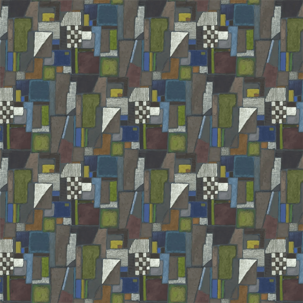 Raku Patchwork Wallpaper - Chocolate - PDG1203/02 - Designers Guild - Premier Wallcovering