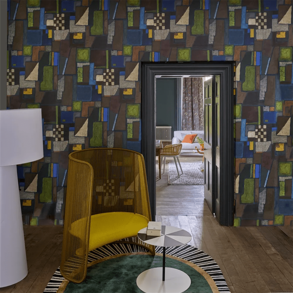 Raku Patchwork Wallpaper - Chocolate - PDG1203/02 - Designers Guild - Premier Wallcovering