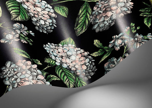 Ramo di Ortensia Wallpaper - Pastel on Charcoal - 123/8038 - Cole & Son - Premier Wallcovering