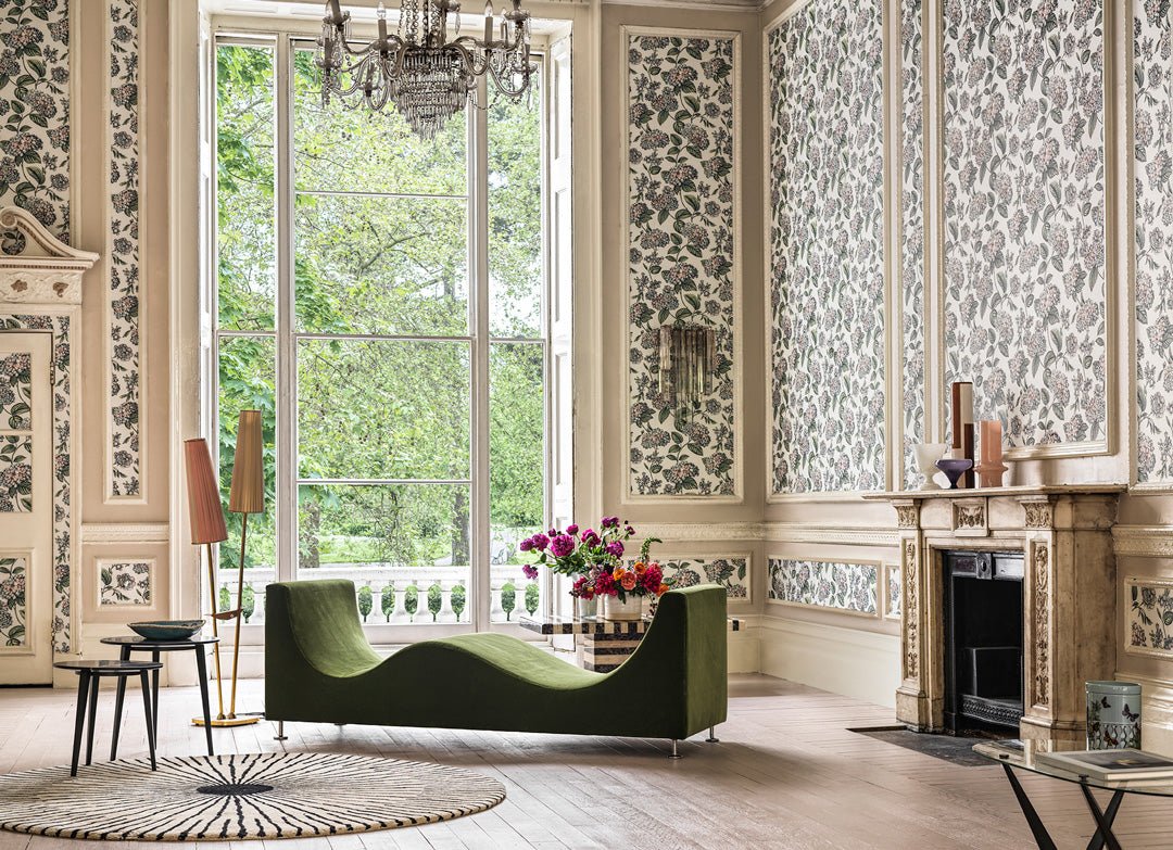 Ramo di Ortensia Wallpaper - Pastel on Stone - 123/8039 - Cole & Son - Premier Wallcovering