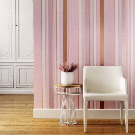 Rayure Edinson Wallpaper - Rose - Casadeco - 80644212 - Premier Wallcovering