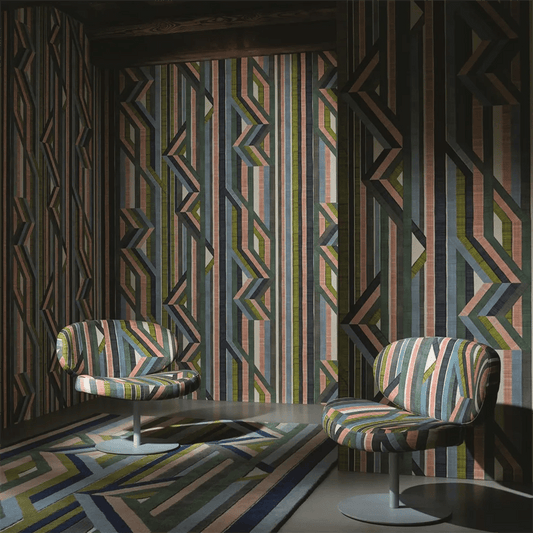 Reflets Sur Le Rhone Grasscloth Wallpaper - Vert Riziere - Christian Lacroix - PCL7059/01 - Premier Wallcovering