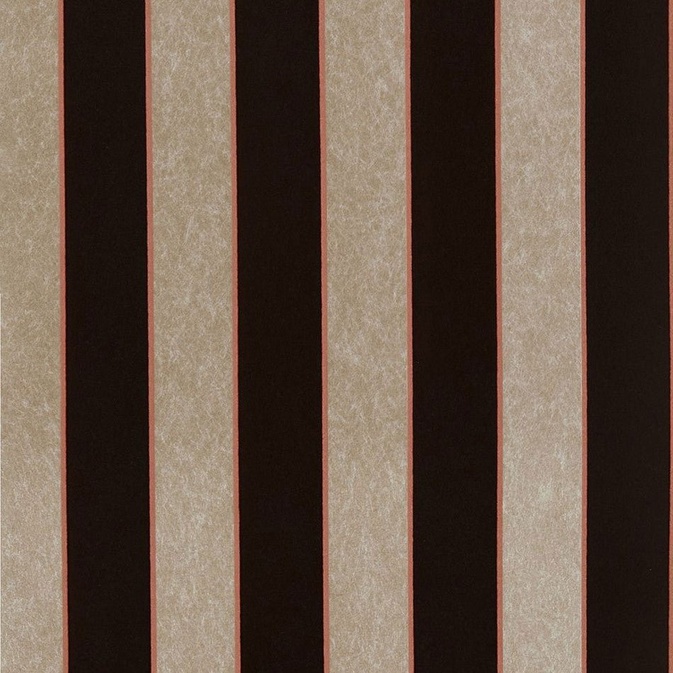 Regency Stripe Wallpaper - Bronze/ Coral - Osborne & Little - W7780-14 - Premier Wallcovering