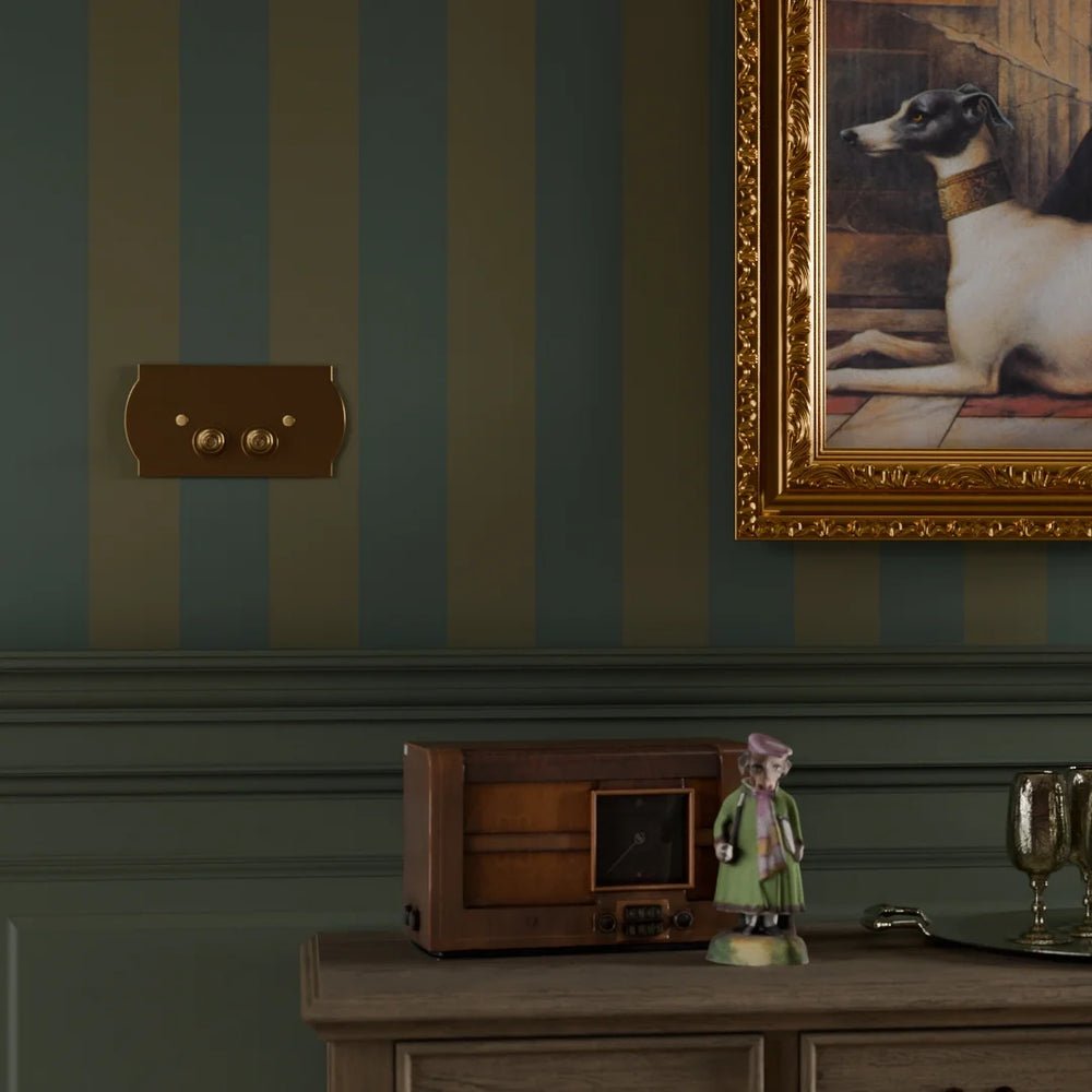 Regent Stripe Wallpaper - Gentleman Green and Pine Green - LAN100232 - Lucie Annabel - Premier Wallcovering