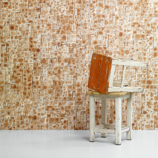 Remixed Brown dots Wallpaper - Brown - NLXL - REM - 02 - Premier Wallcovering