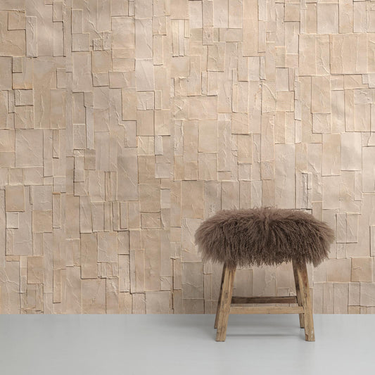 Remixed Wallpaper - Beige - NLXL - REM - 01 - Premier Wallcovering
