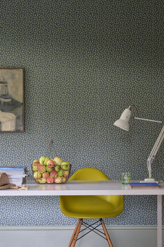 Renaissance Leaves Wallpaper - Inchyra Blue - 2911 - Farrow & Ball - Premier Wallcovering
