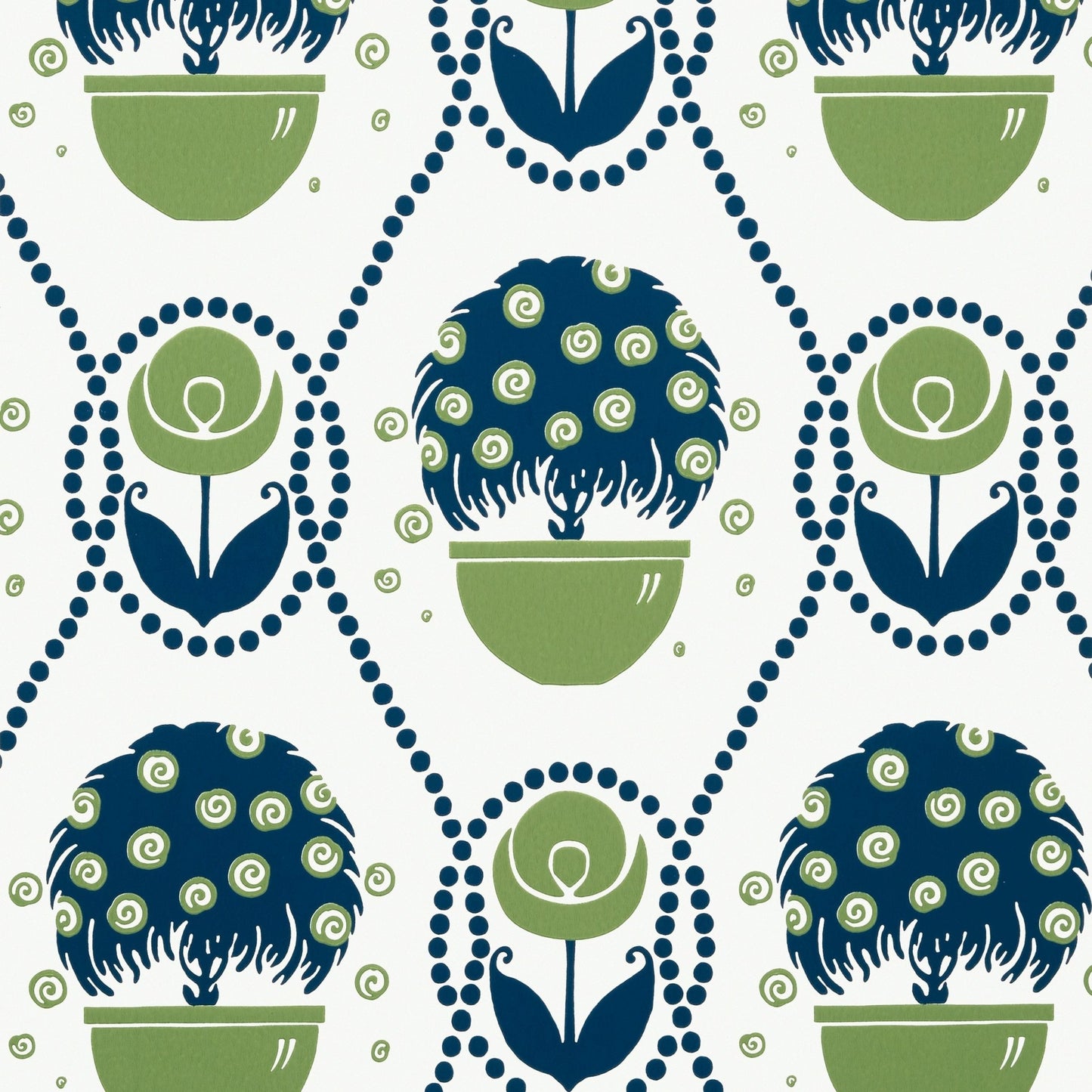 Rene Wallpaper - Navy & Green - Thibaut - T2961 - Premier Wallcovering
