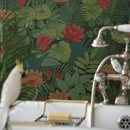 Reverie Wallpaper - Rich Green - Little Greene - 0280REJUNGL - Premier Wallcovering